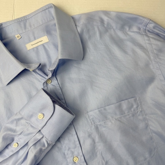 Ermenegildo Zegna Other - Ermenegildo Zegna blue white stripe button down dress shirt 17.5